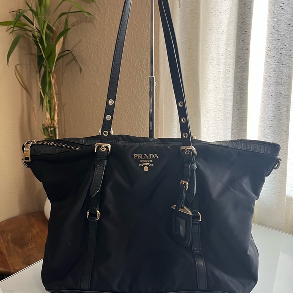 PRADA TESSUTO BLACK NYLON TOTE BAG - Picture 16 of 16